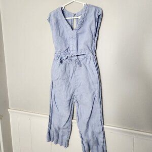 ZARA Blue Linen Jumpsuit